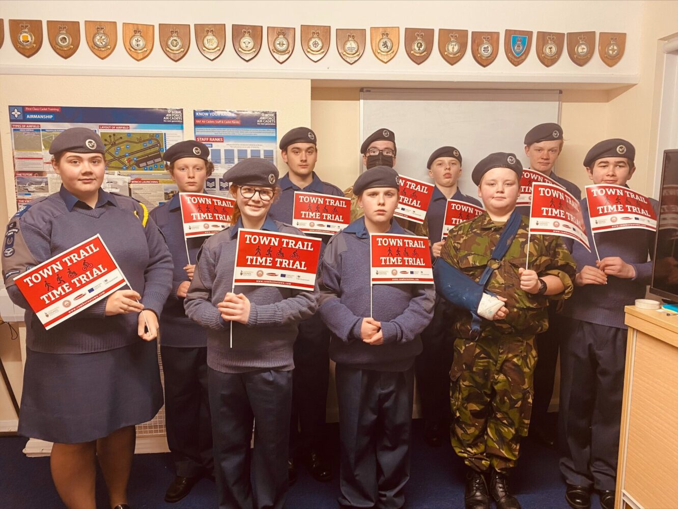 Camborne cadets tackle town trail
